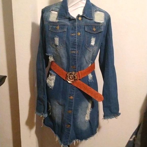 Torn & Shredded....BNWOT.. Distressed Jacket, Dress, Cover-up - Picture 1 of 5